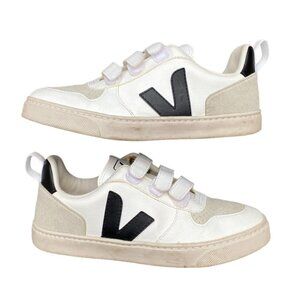 Veja Vegan Leather Shoes Velcro Strap White
